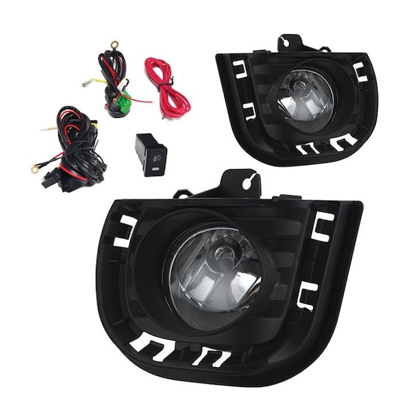 Winjet Fog Lights - Clear - Wiring Kit Included CFWJ-0372-C - main